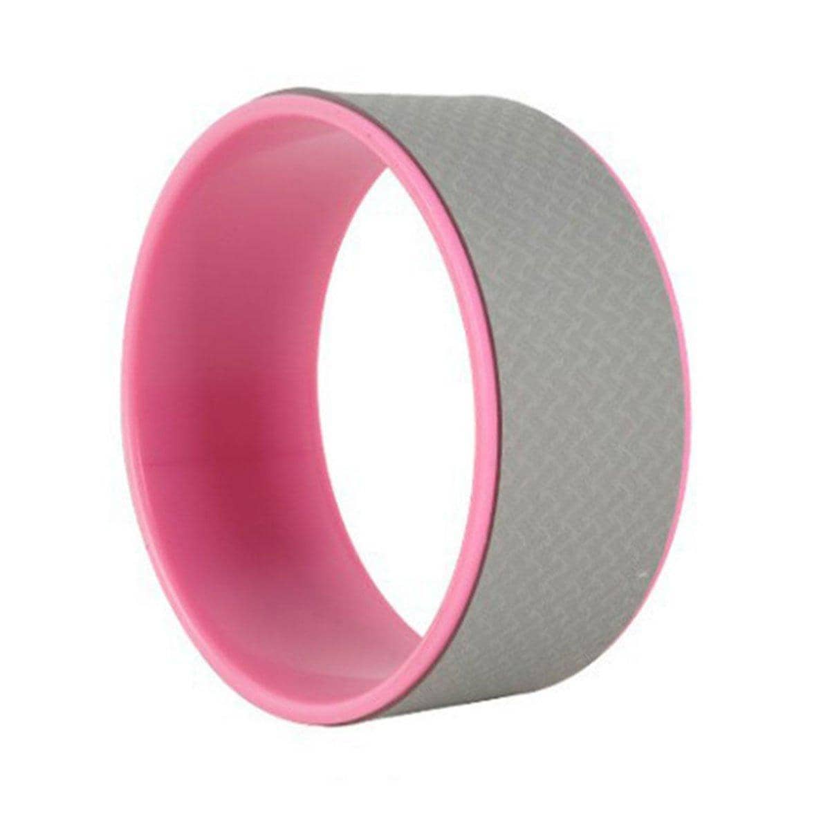 Yoga Wheel Back Roller for Pilates and Stretching - Grey and Pink
