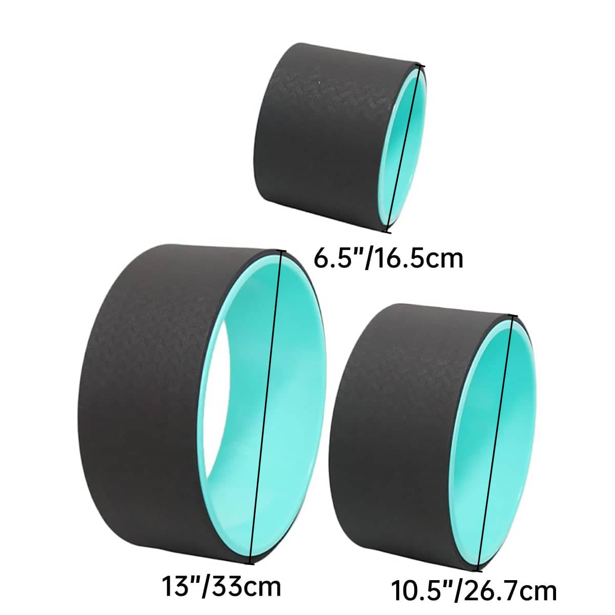 Yoga Wheel Set Non-Slip for Back Stretching and Pilates, Pack of 3 - view 3