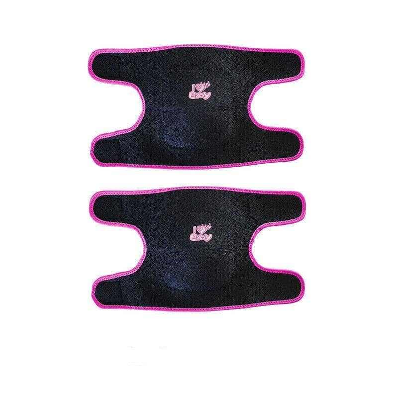 Youth Knee Pads for Basketball and Dance - Black and Rose Red, Size M (34 x 20 cm)