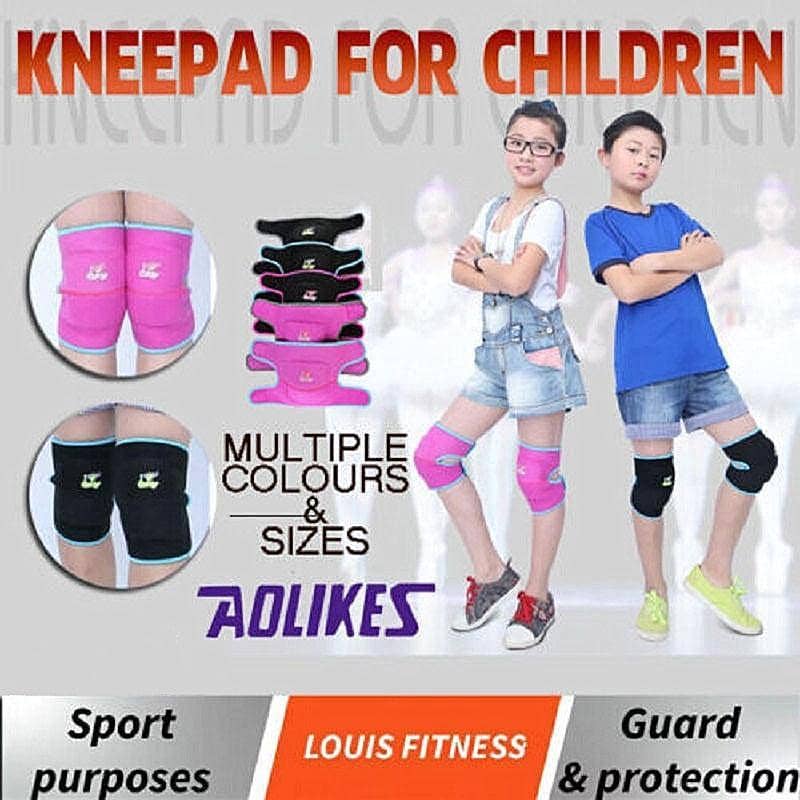 Youth Knee Pads for Basketball and Dance - Black and Rose Red, Size M (34 x 20 cm) - view 2