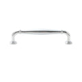 Zinc Alloy Cabinet Door Handle - Bright Silver, 128 mm Hole Spacing