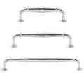 Zinc Alloy Cabinet Door Handle - Bright Silver, 128 mm Hole Spacing - view 3