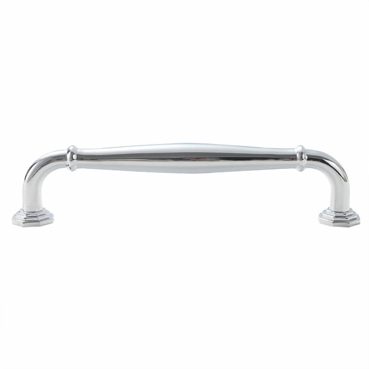 Zinc Alloy Cabinet Door Handle - Bright Silver, 192 mm Hole Spacing
