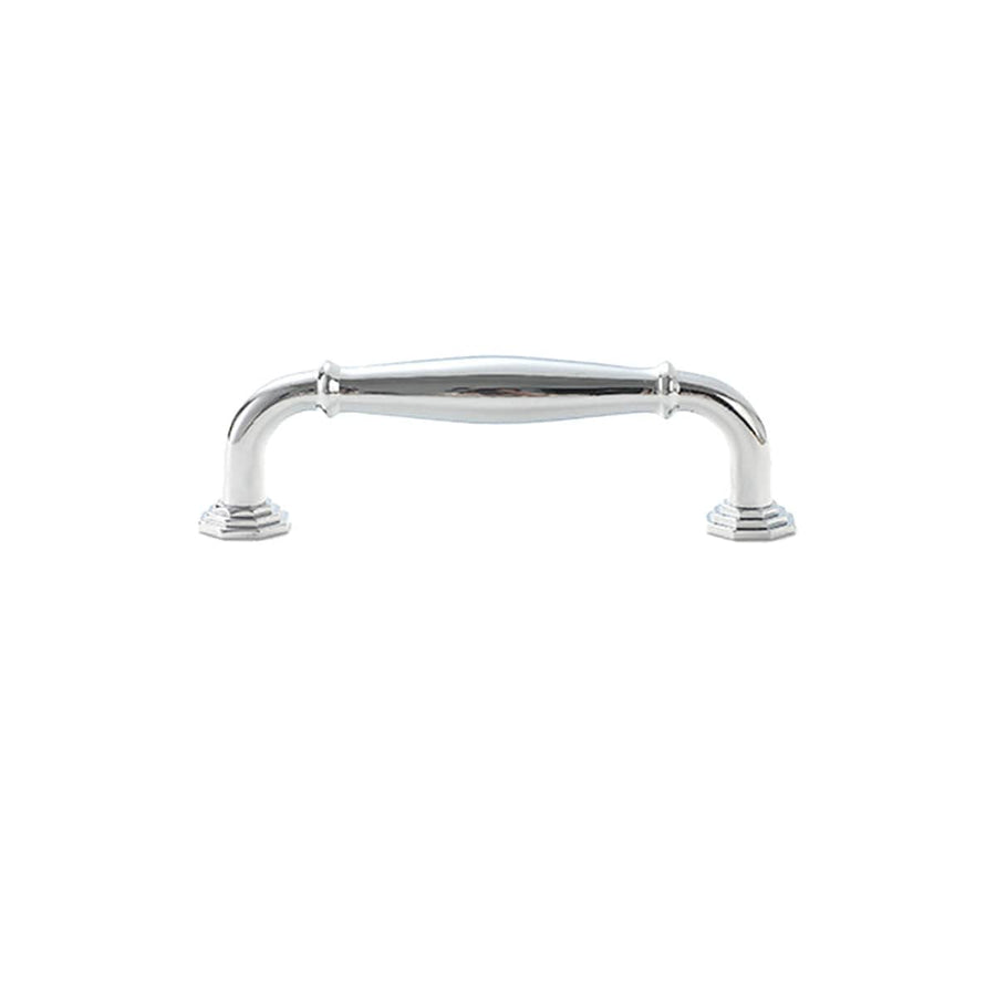 Zinc Alloy Cabinet Door Handle - Bright Silver, 96 mm Hole Spacing