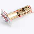 Zinc Alloy Lever Door Handle Lock Set with Keys - Interior Bathroom Door, Silver - view 5