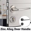 Zinc Alloy Privacy Door Handle Lock for Indoor Bedrooms - Black - view 2