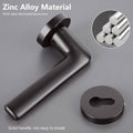 Zinc Alloy Privacy Door Handle Lock for Indoor Bedrooms - Black - view 5