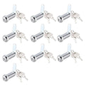 Zinc Alloy Round Cam Lock for Cabinet, Drawer and Mailbox - 16mm, 10 Pieces