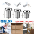 Zinc Alloy Round Cam Lock for Cabinet, Drawer and Mailbox - 20mm, 5 Pieces - view 2