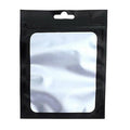 Zip Lock Aluminium Foil Packing Bags, Pack of 100 - Black, 7.5 x 12 cm