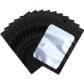 Zip Lock Aluminium Foil Packing Bags, Pack of 100 - Black, 7.5 x 12 cm - view 5