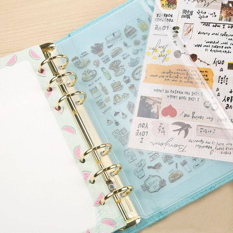 Zippered Binder Pockets for 6 Ring Binders, Pack of 12 - A7 (13 x 9 cm) - view 4