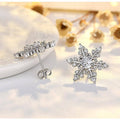 Zircon Snowflake Christmas Stud Earrings for Women and Girls - view 4