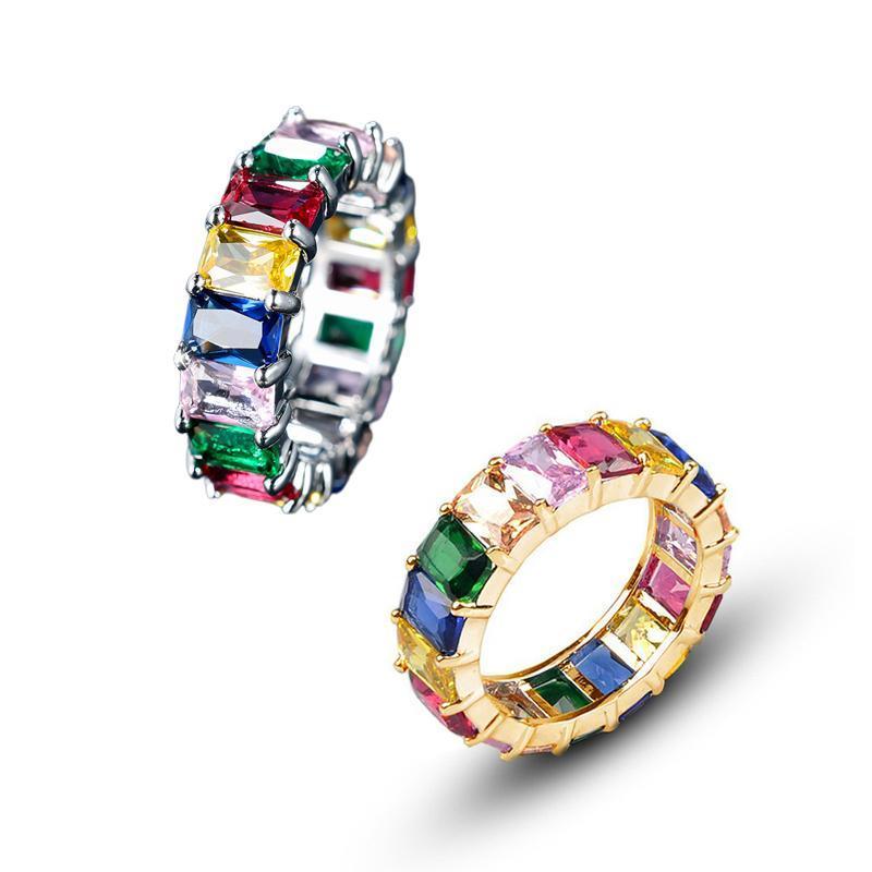 Zircon Stainless Steel Ring - Gold, Multicolour, Size 9 - view 3