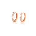 Zirconia Cartilage Huggie Hoop Earrings - Champagne 9mm