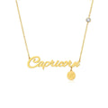 Zodiac Constellation Necklace in Gold-Tone Titanium Steel - Capricorn