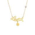 Zodiac Constellation Necklace in Gold-Tone Titanium Steel - Leo