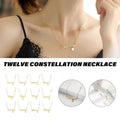 Zodiac Constellation Necklace in Gold-Tone Titanium Steel - Libra - view 2