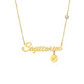 Zodiac Constellation Necklace in Gold-Tone Titanium Steel - Sagittarius