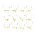 Zodiac Constellation Necklace in Gold-Tone Titanium Steel - Sagittarius - view 3
